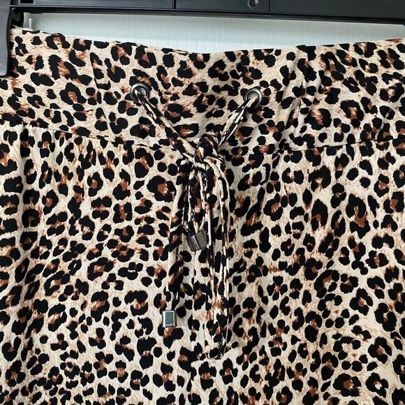 Robert Louis NWT Womens Large Leopard Print High Rise Jogger Pants - Picture 6 of 10